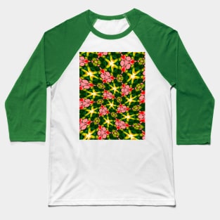 Cute Tropical Flower Pattern Baseball T-Shirt